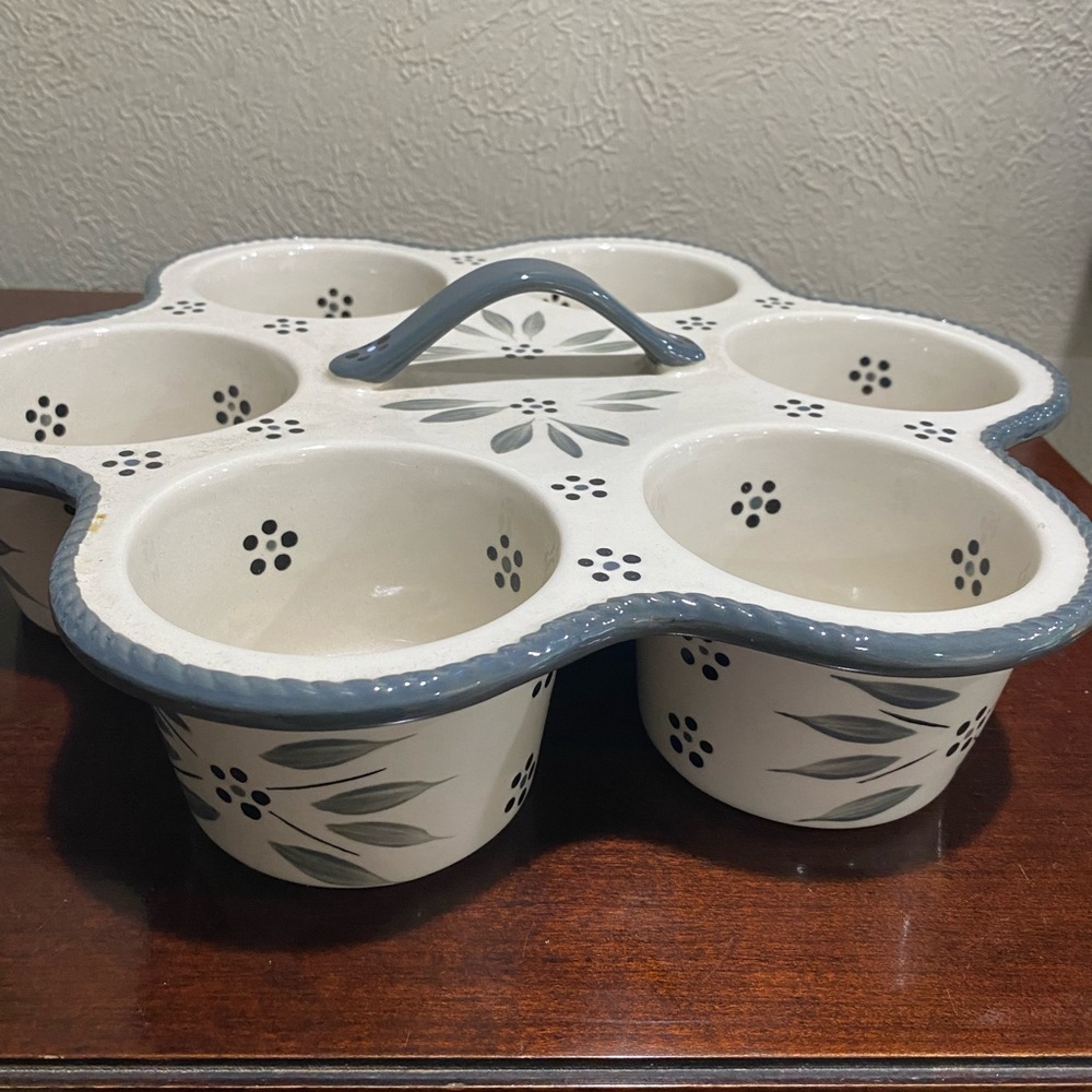 Temptations by Tara, Old World Texas Muffin Pan in Taupe Green - Picture 2 of 9